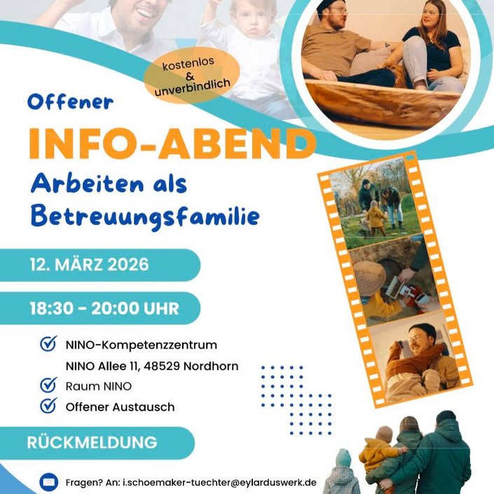 📣 𝐈𝐧𝐟𝐨𝐫𝐦𝐚𝐭𝐢𝐨𝐧𝐬𝐚𝐛𝐞𝐧𝐝 𝐚𝐦 𝟏𝟐. 𝐌𝐚̈𝐫𝐳 𝟐𝟎𝟐𝟔

Das Eylarduswerk sucht 𝐁𝐞𝐭𝐫𝐞𝐮𝐮𝐧𝐠𝐬𝐟𝐚𝐦𝐢𝐥𝐢𝐞𝐧 – Menschen, mit pädagogischem...